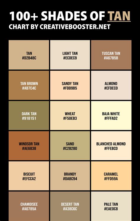 100 Shades Of Tan Color Names Hex Rgb And Cmyk Codes Creativebooster | Porn Sex Picture