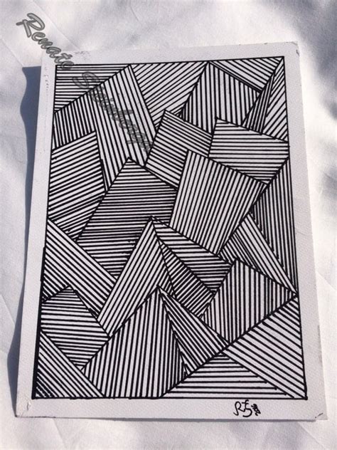 Sharpie art Abstract art Line art Original drawing 7x9 in