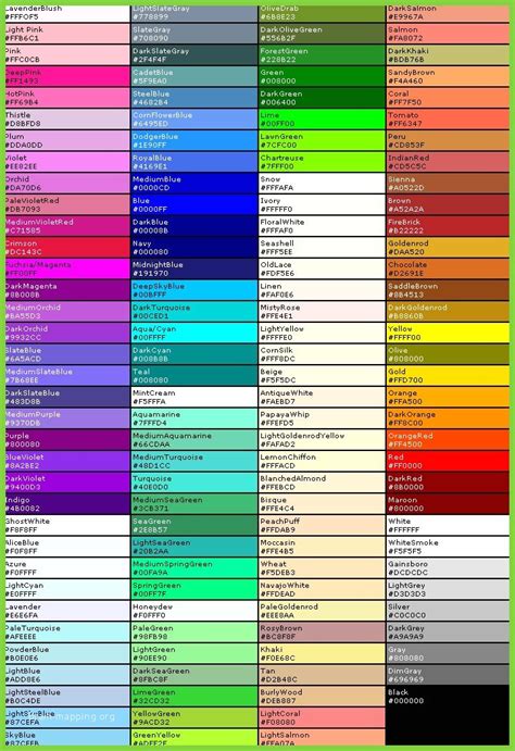 hex color picker - Yahoo Image Search Results | Color names chart, Hexadecimal color, Web colors