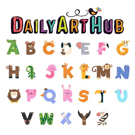 Cute Alphabet Clipart