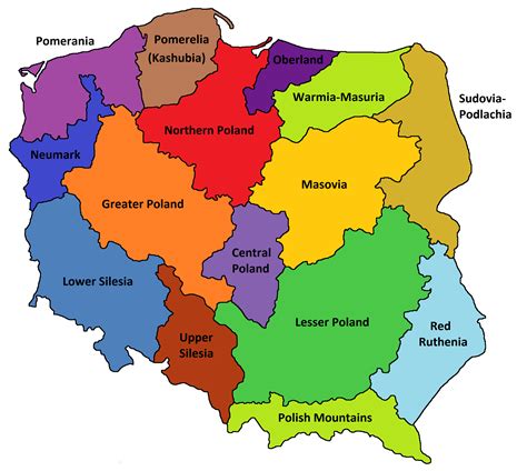 PCA vs. Map of Polish regions