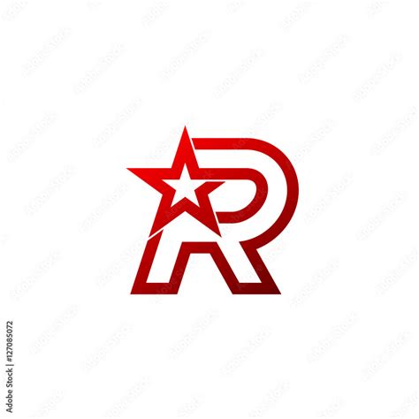 Letter R logo,Red star sign Branding Identity Corporate unusual logo design template Stock ...