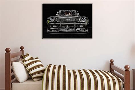 Ford Mustang Poster Classic Car Print Ford Mustang Art - Etsy