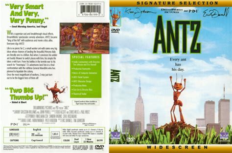 Antz (1998) WS R1 - Cartoon DVD - CD Label, DVD Cover, Front Cover