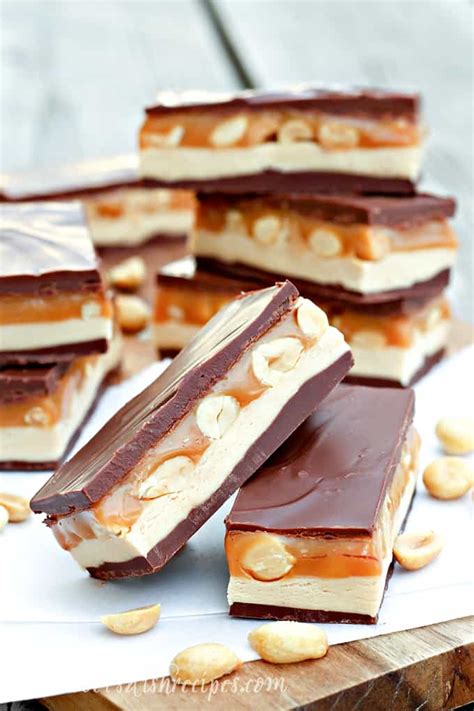 Homemade Snickers Bars | Let's Dish Recipes