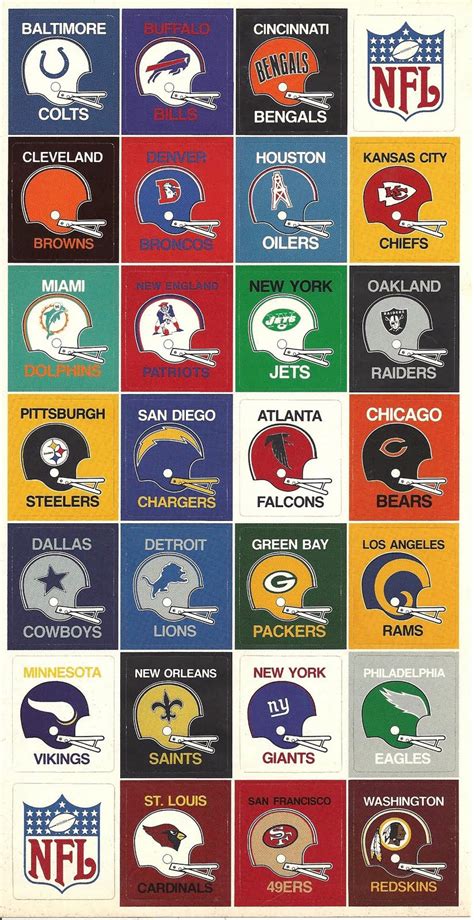 Old NFL Football Team Logos