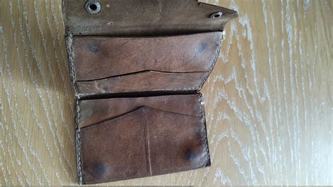 Antique Leather Wallet, Vintage Genuine Leather, Handmade - Etsy