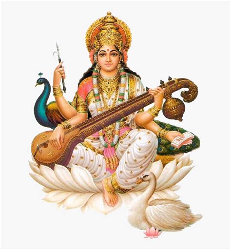 Saraswati Puja Basant Panchami - Saraswati Mata Hd, HD Png Download , Transparent Png Image ...