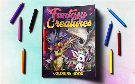 Fantasy Creatures Coloring Book: A Magical World of Intricate Designs for Relaxation and ...