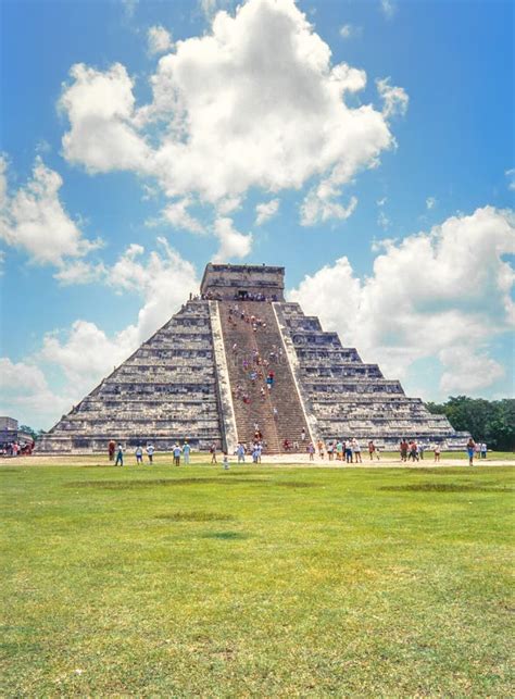 Temple of Kukulkan, Pyramid in Chichen Itza, Yucatan, Mexico Stock Image - Image of indian ...