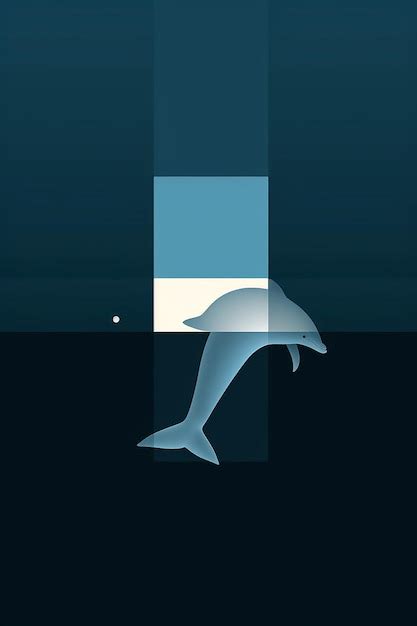 Premium AI Image | a poster for a dolphin with a dolphin in the background.