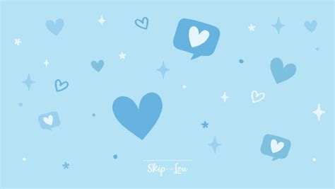 Free Blue Heart Wallpaper For Phone and Computer | Skip To My Lou