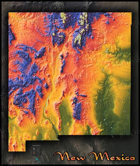 New Mexico Elevation Map - Zone Map