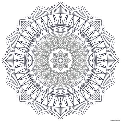 Coloriage mandala zen antistress formes geometriques - JeColorie.com