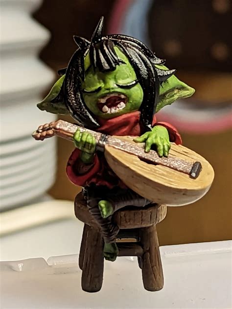 Gaz the goblin bard from twin goddess miniatures : r/minipainting