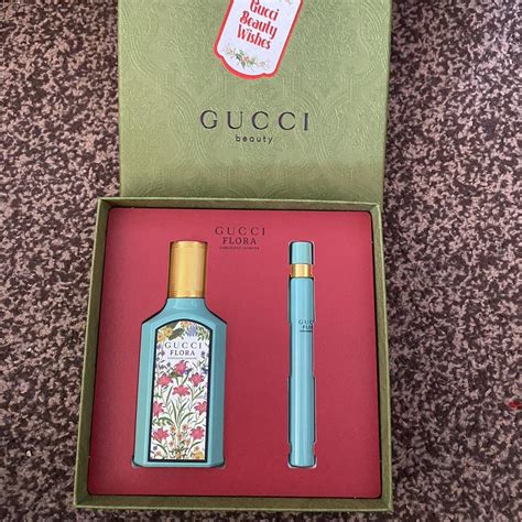 GUCCI FLORA eau de perfume set 50 ml 10 ml brand... - Depop