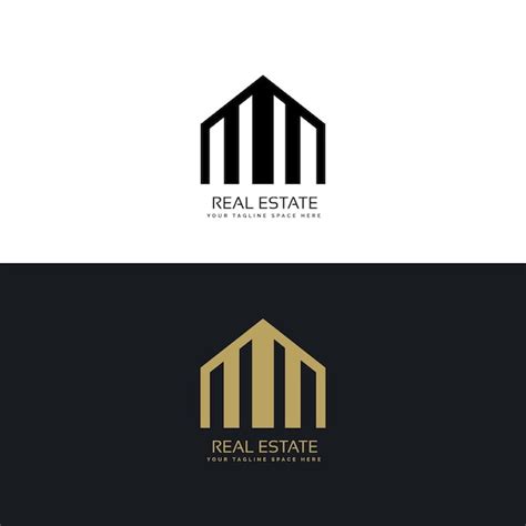 Free Vector | Elegant black and gold real estate logo