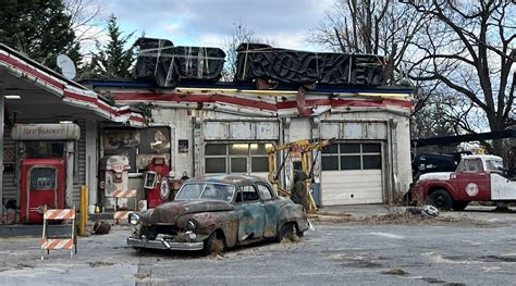 New Fallout TV series set photos show iconic Red Rocket gas station | PC Gamer