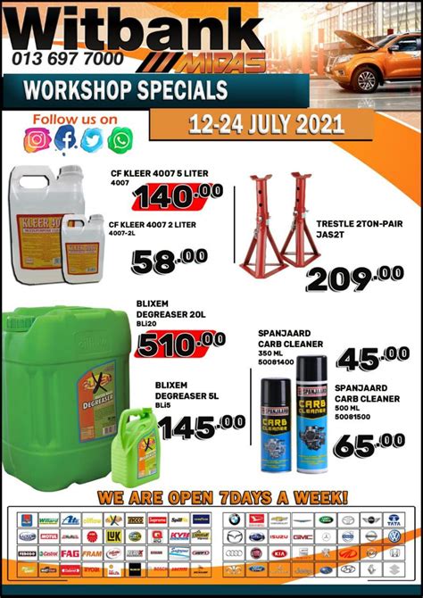 Workshop Specials Witbank Midas 12-24 July 2021 by Moss Group - Issuu