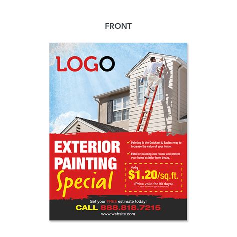 Exterior House Painting Contractor Flyer - Design Print Services ...