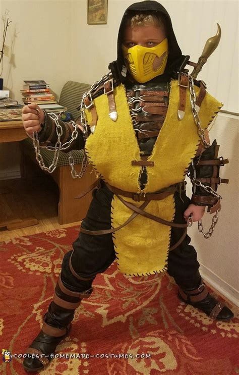 Cool Homemade Scorpion Mortal Kombat Halloween Costume