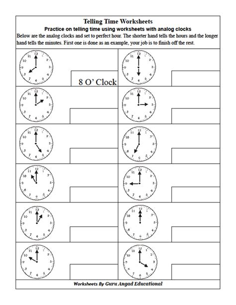 Printable Time Worksheets For Grade 1 - Free Printable Worksheet