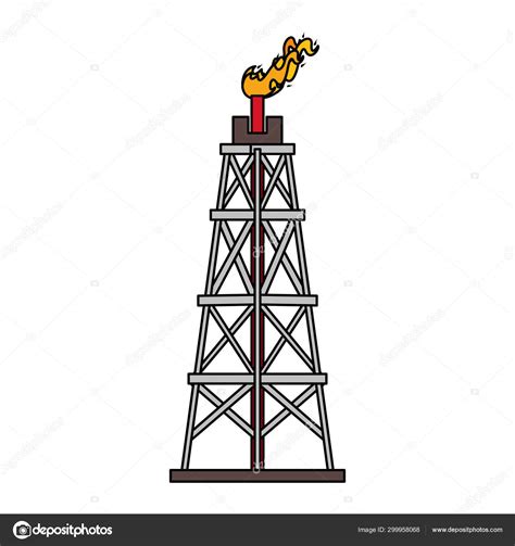 Oil refinery gas factory cartoon Stock Vector by ©jemastock 299958068