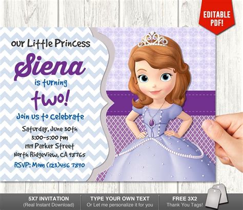 Sofia the First Invitation - My Party Templates