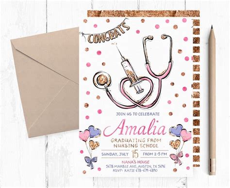 Nurse Graduation Invitation Nurse Graduation Invitations | Etsy ...