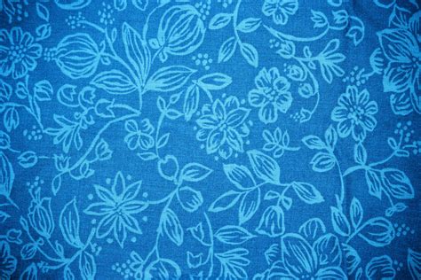 Sky Blue Fabric with Floral Pattern Texture – Photos Public Domain