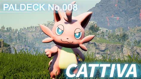 Paldeck | No.008 CATTIVA - Palworld | Gameplay | Pocketpair - YouTube