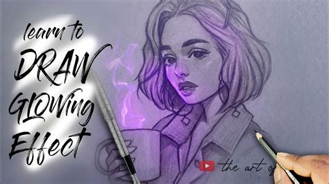 How to draw Glowing effect | Glowing effect drawing step by step tutorial - YouTube