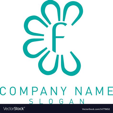 Flower f logo Royalty Free Vector Image - VectorStock