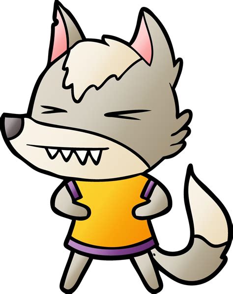 angry wolf cartoon 12431891 Vector Art at Vecteezy