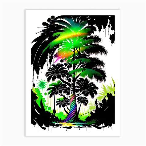 Rainbow Tree Vector Art Print by Noctarian - Fy