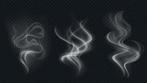 Smoke vector collection, isolated, transparent background. Set of ...