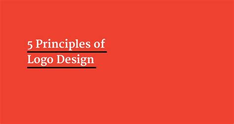 5 principles for Logo Design - Principles to design a logo