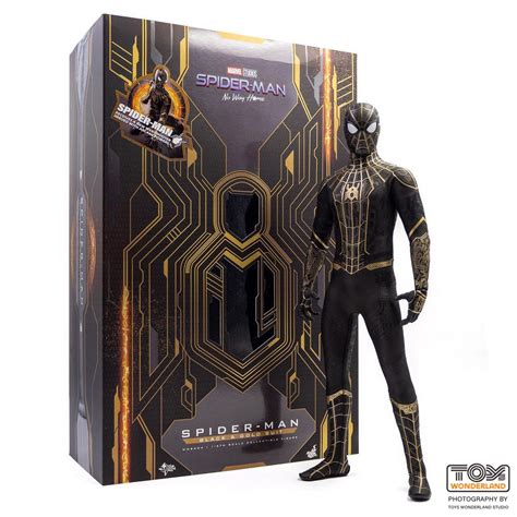 Hot Toys Spider-Man:No Way Home- 1:6 Spider-Man (Black & Gold Suit ...