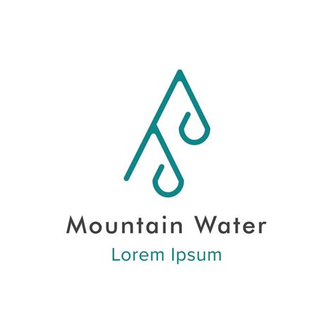 mountain water logo design illustration 16896173 Vector Art at Vecteezy