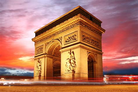 HD wallpaper: time lapse photo of Arch de Triomphe, Paris, light trails ...