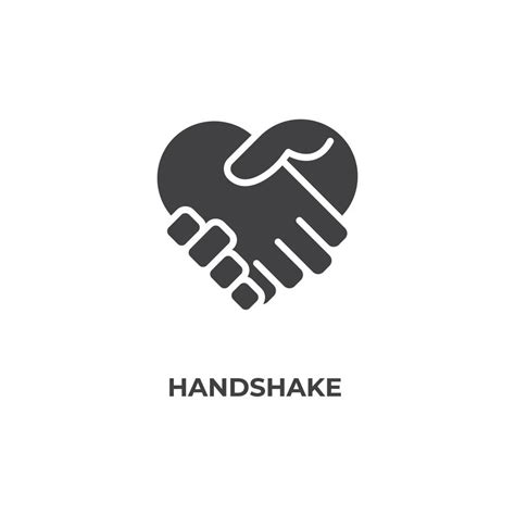 Vector sign of handshake symbol is isolated on a white background. icon color editable. 10052337 ...