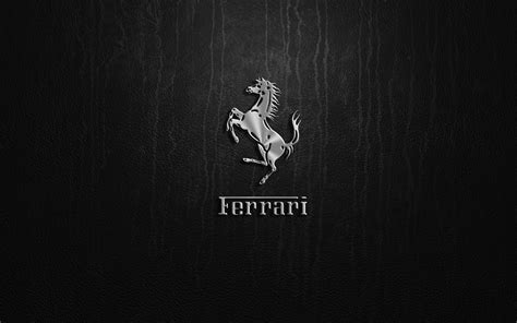 Ferrari Logo Black Wallpaper Hd