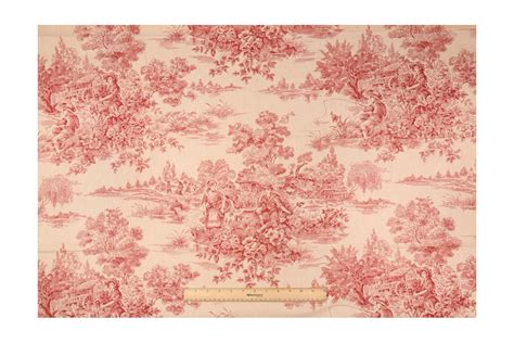 4.8 Yards Waverly LH Woodland Toile Printed Cotton Drapery Fabric