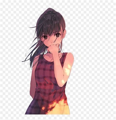 Anime Girl With Ponytail, HD Png Download - vhv