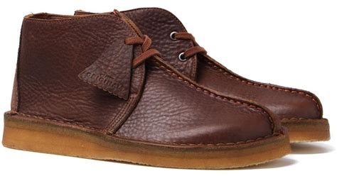 Clarks Desert Trek Hi Cola Leather Boot in Brown for Men | Lyst