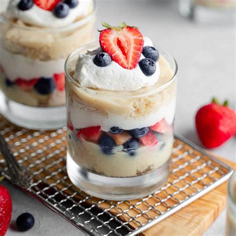 Vegan Berry Trifle Cups - Dessert Recipe - Floured Frame