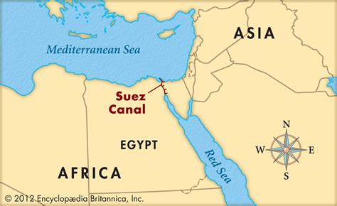 Canal De Suez Map