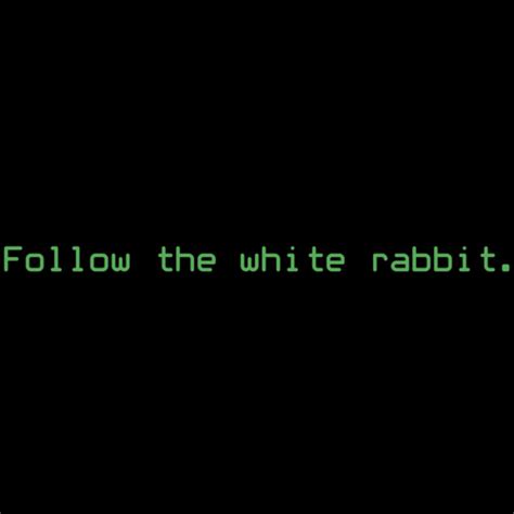 Follow the white rabbit. The Matrix - 90's T-Shirt