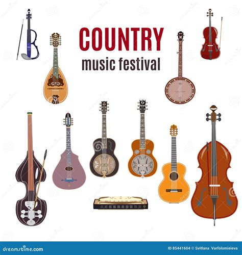 Country Music Instruments Royalty-Free Stock Photo | CartoonDealer.com #5588403