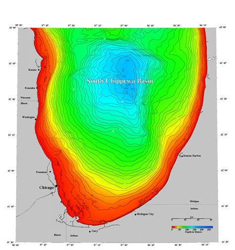 Bathymetry of Lake Michigan